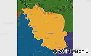 Political Map of Paschim Champaran, darken