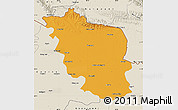 Political Map of Paschim Champaran, shaded relief outside
