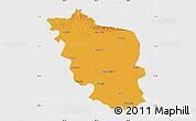 Political Map of Paschim Champaran, single color outside