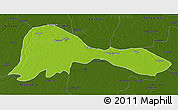 Physical 3D Map of Patna, darken