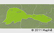 Physical 3D Map of Patna, semi-desaturated