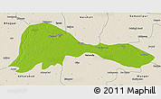 Physical 3D Map of Patna, shaded relief outside