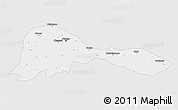Silver Style 3D Map of Patna, single color outside