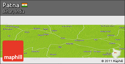 Physical Panoramic Map of Patna