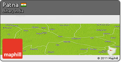 Physical Panoramic Map of Patna