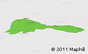 Political Panoramic Map of Patna, single color outside