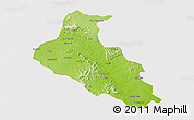 Physical 3D Map of Purbi Singhbhum, cropped outside