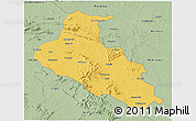 Savanna Style 3D Map of Purbi Singhbhum