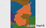 Political Map of Saharsa, darken