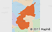 Political Map of Saharsa, lighten