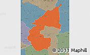 Political Map of Saharsa, semi-desaturated