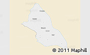 Classic Style 3D Map of Saran, single color outside