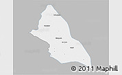 Gray 3D Map of Saran, single color outside