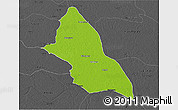 Physical 3D Map of Saran, darken, desaturated