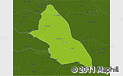 Physical 3D Map of Saran, darken