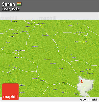 Physical 3D Map of Saran
