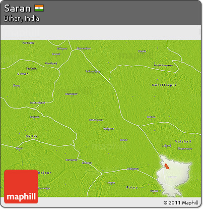 Physical 3D Map of Saran