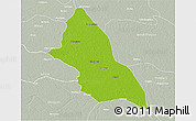 Physical 3D Map of Saran, lighten, semi-desaturated