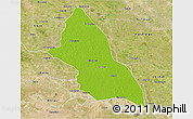 Physical 3D Map of Saran, satellite outside