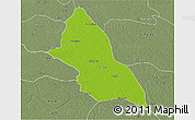 Physical 3D Map of Saran, semi-desaturated