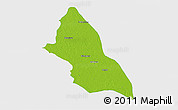 Physical 3D Map of Saran, single color outside