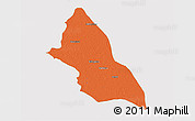 Political 3D Map of Saran, cropped outside