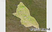 Satellite 3D Map of Saran, darken