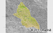 Satellite 3D Map of Saran, desaturated