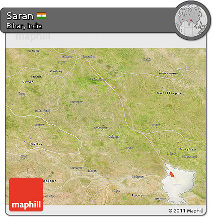 Satellite 3D Map of Saran