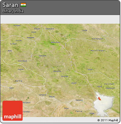 Satellite 3D Map of Saran