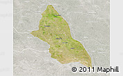 Satellite 3D Map of Saran, lighten, semi-desaturated