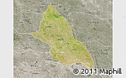 Satellite 3D Map of Saran, semi-desaturated