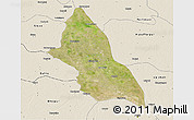 Satellite 3D Map of Saran, shaded relief outside