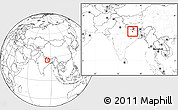 Blank Location Map of Saran, within the entire country