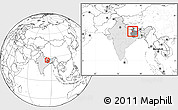 Blank Location Map of Saran, highlighted country, highlighted parent region, within the entire country