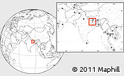 Blank Location Map of Saran, highlighted parent region, within the entire country