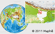 Physical Location Map of Saran, highlighted parent region