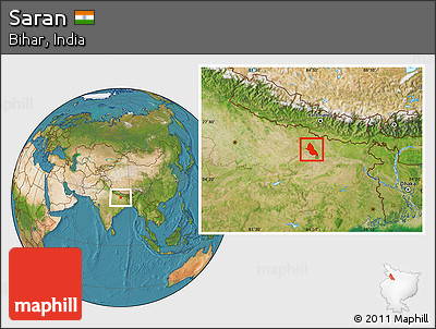 Satellite Location Map of Saran