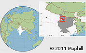 Savanna Style Location Map of Saran, highlighted country, highlighted parent region