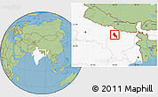 Savanna Style Location Map of Saran, highlighted country