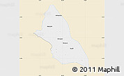 Classic Style Map of Saran, single color outside