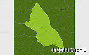 Physical Map of Saran, darken