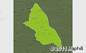 Physical Map of Saran, darken, semi-desaturated