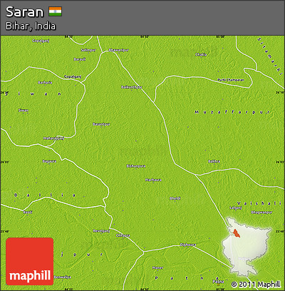 Physical Map of Saran