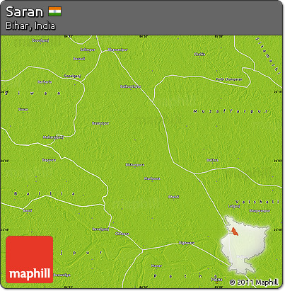 Physical Map of Saran