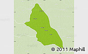 Physical Map of Saran, lighten