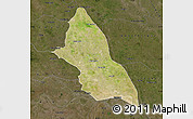 Satellite Map of Saran, darken