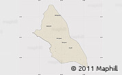 Shaded Relief Map of Saran, cropped outside