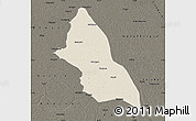 Shaded Relief Map of Saran, darken