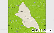 Shaded Relief Map of Saran, physical outside